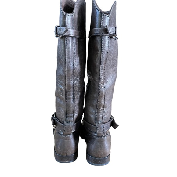 Frye Phillip Riding Brown Leather Boot - Picture 6 of 16